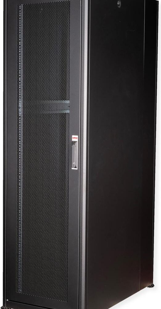 Roline Basic - Schrank Netzwerkschrank - perforierte Tür - Jet Black, RAL 9005 - 42HE - 48.3 cm (19") (26.21.0210)