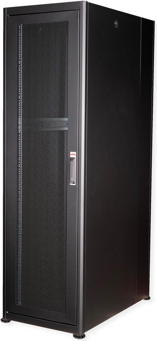 Roline Basic - Schrank Netzwerkschrank - perforierte Tür - Jet Black, RAL 9005 - 42HE - 48.3 cm (19") (26.21.0210)