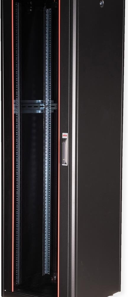 Roline Basic - Schrank Netzwerkschrank - Glas Tür - Jet Black, RAL 9005 - 42HE - 48.3 cm (19") (26.21.0211)