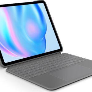 Logitech Combo Touch - Tastatur und Foliohülle - mit Trackpad - hintergrundbeleuchtet - Apple Smart connector - QWERTY - US International - Oxford Gray - für Apple 11-inch iPad Air M2 Wi-Fi, M2 Wi-Fi + Cellular, M3 Wi-Fi, M3 Wi-Fi + Cellular (920-012636)