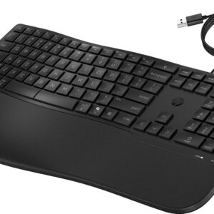 HP 485 Comfort - Tastatur - mehrere Geräte, 23 programmierbare Tasten, 3-Zonen-Layout - full size - USB - AZERTY - Belgien - Schwarz (8T6M2AA#AC0)