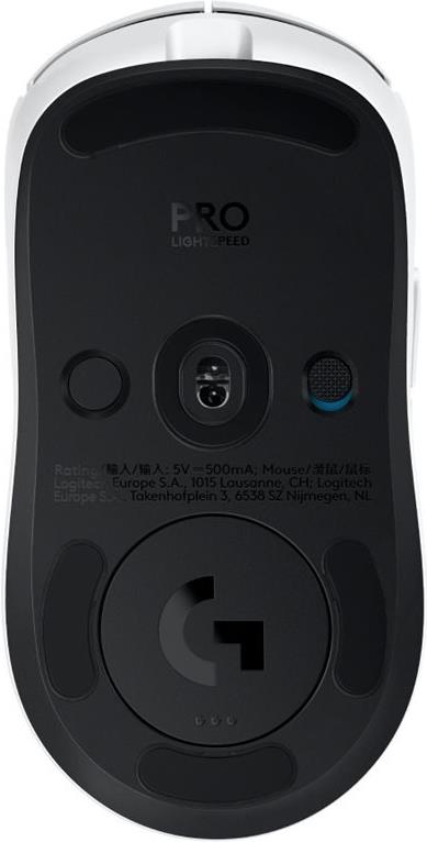Logitech G PRO 2 - Maus - Gaming - rechts- und linkshändig - optisch - 8 Tasten - kabellos, kabelgebunden - 2,4 GHz, USB - USB Logitech LIGHTSPEED Empfänger - weiß (910-007302)