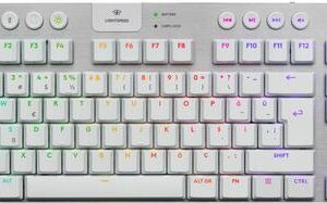 Logitech G G915 X - Tastatur - LIGHTSPEED - TKL - Hintergrundbeleuchtung - kabellos - Bluetooth 5,0, 2,4 GHz, USB - QWERTY - US International - Tastenschalter: GL Tactile - Schwarz (920-012737)