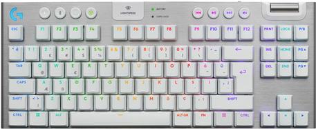 Logitech G G915 X - Tastatur - LIGHTSPEED - TKL - Hintergrundbeleuchtung - kabellos - Bluetooth 5,0, 2,4 GHz, USB - QWERTY - US International - Tastenschalter: GL Tactile - Schwarz (920-012737)