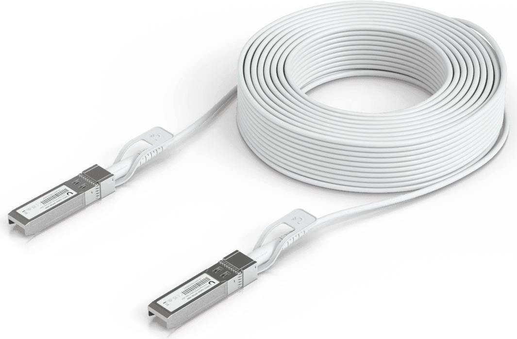 Ubiquiti UniFi - 25GBase Direktanschlusskabel - SFP28 (M) zu SFP28 (M) - 30,0m - 3 mm - weiß (UACC-Uplink-SFP28-30M)