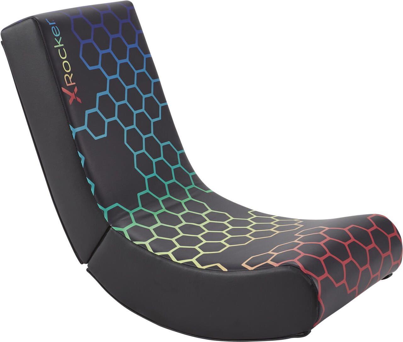 X Rocker Neo Hex Edition - Konsolen-Gamingstuhl - Gepolsterter - ausgestopfter Sitz - Gepolsterte - ausgestopfte Rückenlehne - Schwarz - Kunstleder - Schaum - Polyurethan - Schwarz (5130201)