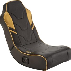 X Rocker 5132201 Videospiel-Stuhl Konsolen-Gamingstuhl Gepolsterter Sitz Schwarz - Gold (5132201)