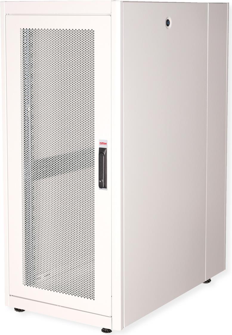 Roline Basic - Schrank Netzwerkschrank - perforierte Tür - Hellgrau, RAL 7035 - 26U - 48.3 cm (19") (26.21.0034)