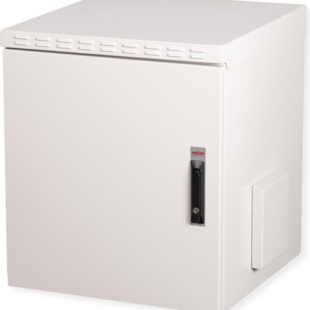 Roline Pro - Schrank Netzwerkschrank - außen, 600 x 600 mm (B x T) - geeignet für Wandmontage - RAL 7035, Hellgrau - 12U - 48.3 cm (19") (26.21.0087)