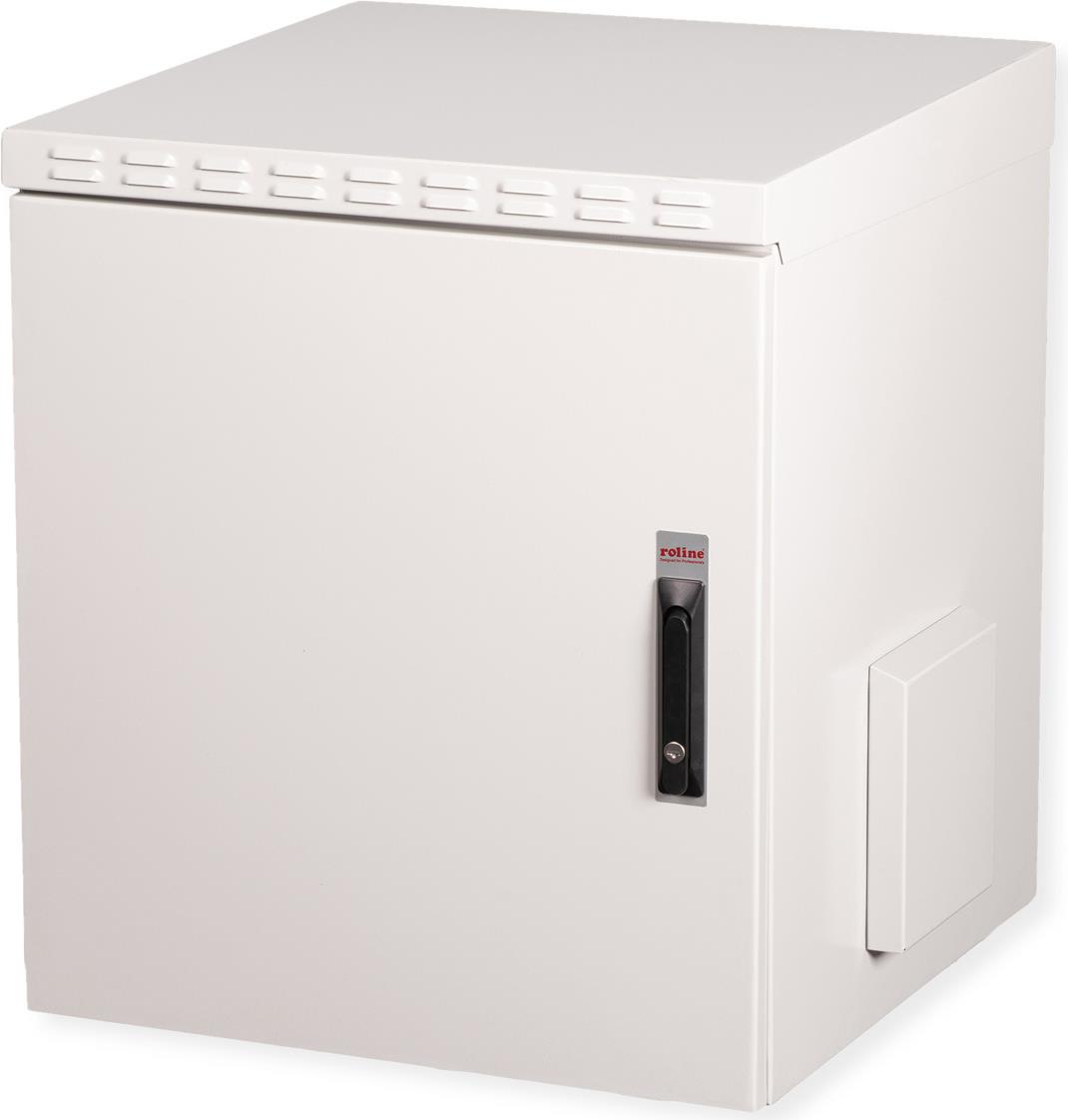 Roline Pro - Schrank Netzwerkschrank - außen, 600 x 600 mm (B x T) - geeignet für Wandmontage - RAL 7035, Hellgrau - 12U - 48.3 cm (19") (26.21.0087)