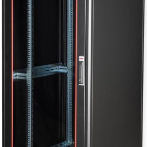 Roline Basic - Schrank Netzwerkschrank - Glas Tür - Jet Black, RAL 9005 - 32U - 48.3 cm (19") (26.21.0208)