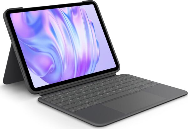 Logitech Combo Touch - Tastatur und Foliohülle - mit Trackpad - hinterleuchtet - Apple Smart connector - QWERTZ - Schweiz - Graphite - für Apple 11-inch iPad Pro M4 Wi-Fi, M4 Wi-Fi + Cellular (920-012769)