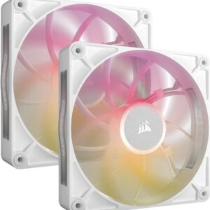 CORSAIR iCUE Link RX140 MAX RGB Starter Kit - Gehäuselüfter - 140 mm - weiß (Packung mit 2) (CO-9051040-WW)