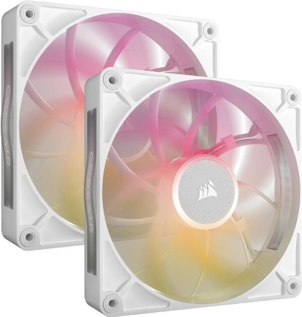 CORSAIR iCUE Link RX140 MAX RGB Starter Kit - Gehäuselüfter - 140 mm - weiß (Packung mit 2) (CO-9051040-WW)