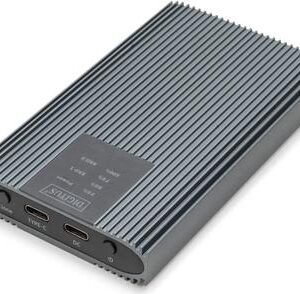 DIGITUS - Speichergehäuse - 20 Gbps, Klonfunktion, Aluminium, werkzeuglos - M.2 - M.2 NVMe Card - USB-C 3,2 (Gen 2) - Pantone 430C (DA-71559)