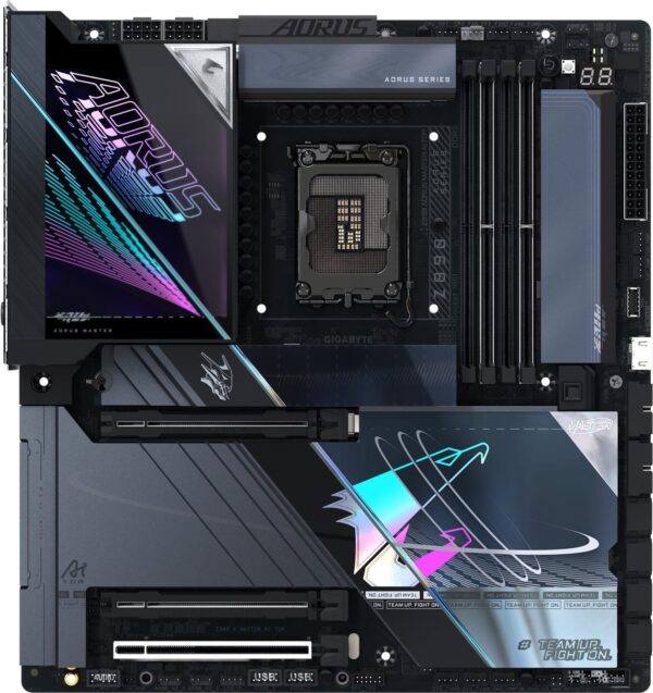 GIGABYTE AORUS Z890 MASTER AI TOP - Motherboard - E-ATX - LGA1851-Sockel - Z890 Chipsatz - USB4, USB-C, USB 3,2 Gen 2, USB 3,2 Gen 1 - 2 x 2,5 Gigabit LAN, Bluetooth, Wi-Fi 7 - Onboard-Grafik (CPU erforderlich) - HD Audio (8-Kanal) (Z890 A MASTER AI TOP)