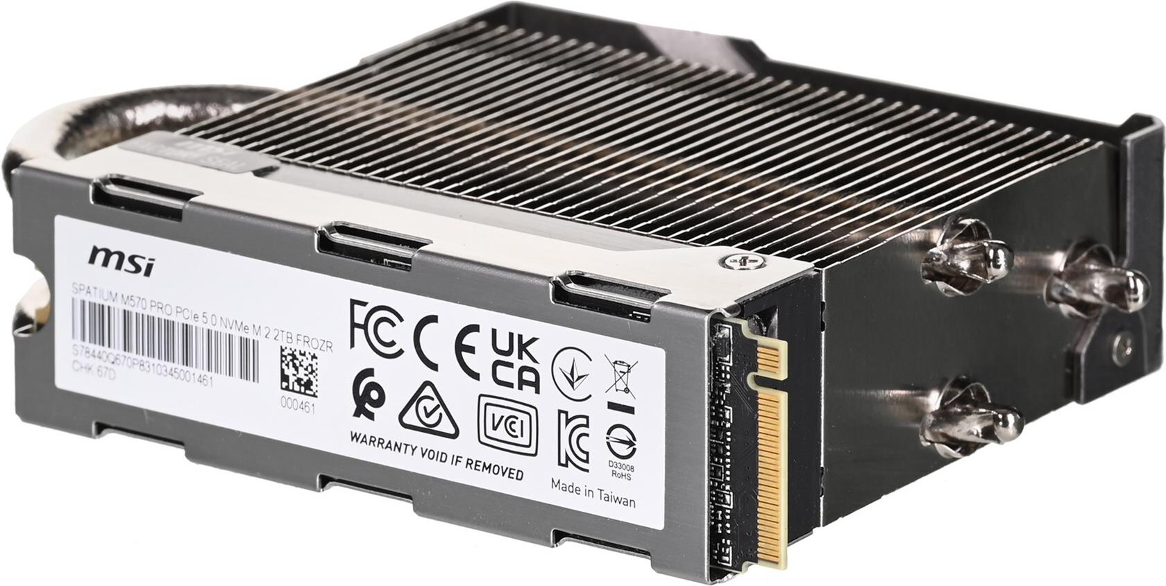 SSD MSI SPATIUM M570 PRO 2TB PCIe 5.0 NVMe M.2 FROZR (S78-440Q670-P83) (S78-440Q670-P83)