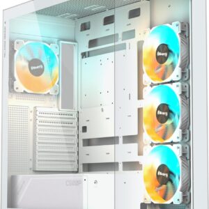 Gigabyte C500 PANORAMIC STEALTH ICE - Mid tower - ATX - Seitenteil mit Fenster (gehärtetes Glas) - keine Spannungsversorgung (ATX) - weiß - USB/Audio (GB-C500PI ST)