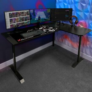 X Rocker 2022068 - Ecke - L-Form - Aluminium - Gaming - Karbonfaser - Grau (2022068)