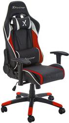 X Rocker Agility Compact eSports Gaming Bürostuhl für Teenager - Gaming-Sessel - 100 kg - Gepolsterter Sitz - Gepolsterte Rückenlehne - Schwarz/Rot - Schwarz - Rot (5126601)