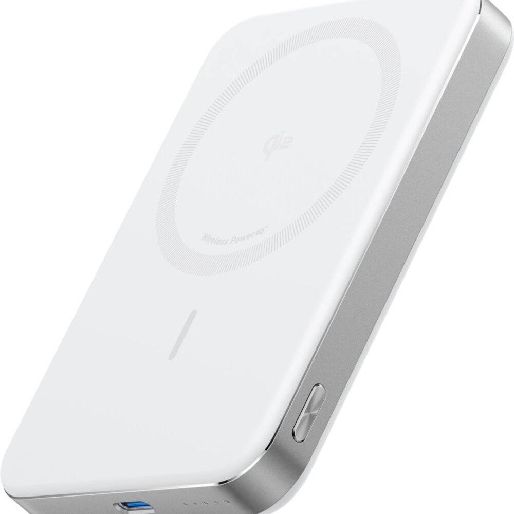 Anker MagGo - Induktive Power Bank - 10000 mAh - 30 Watt - PD (24 pin USB-C) - auf Kabel: USB-C - weiß (A1664H21)