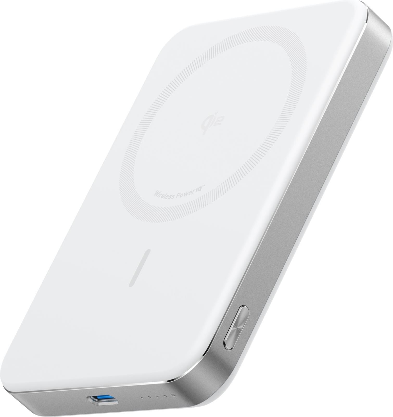 Anker MagGo - Induktive Power Bank - 10000 mAh - 30 Watt - PD (24 pin USB-C) - auf Kabel: USB-C - weiß (A1664H21)