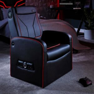 X Rocker 2022021 Videospiel-Stuhl Konsolen-Gamingstuhl Gepolsterter Sitz Schwarz - Rot (2022021)