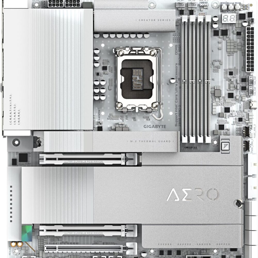 Gigabyte Z890 AERO D - Motherboard - ATX - LGA1851-Sockel - Z890 Chipsatz - USB 3,2 Gen 2, USB 3,2 Gen 1, USB4 - 2 x 2,5 Gigabit LAN, Bluetooth, Wi-Fi 7 - Onboard-Grafik (CPU erforderlich) - HD Audio (8-Kanal) (Z890 AERO D)