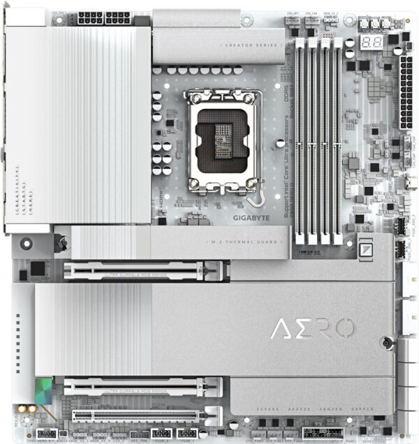 Gigabyte Z890 AERO D - Motherboard - ATX - LGA1851-Sockel - Z890 Chipsatz - USB 3,2 Gen 2, USB 3,2 Gen 1, USB4 - 2 x 2,5 Gigabit LAN, Bluetooth, Wi-Fi 7 - Onboard-Grafik (CPU erforderlich) - HD Audio (8-Kanal) (Z890 AERO D)