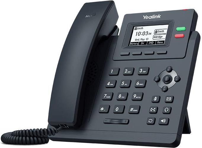 Yealink SIP-T31G - VoIP-Telefon mit Rufnummernanzeige - fünfwegig Anruffunktion - SIP, SIP v2, SRTP - 2 Leitungen - Classic Gray (1301044)