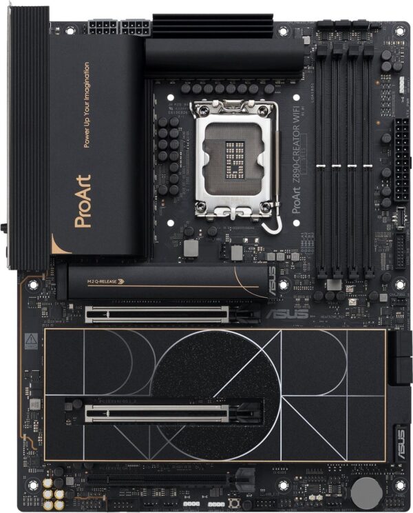 ASUS ProArt Z890-CREATOR WIFI - Motherboard - ATX - LGA1851-Sockel - Z890 Chipsatz - USB4, USB 3,2 Gen 2, USB-C 3,2 Gen 2x2, USB 3,2 Gen 1 - 10 Gigabit LAN, 2,5 Gigabit LAN, Bluetooth, Wi-Fi 7 - Onboard-Grafik (CPU erforderlich) - HD Audio (8-Kanal) (90MB1JD0-M0EAY0)