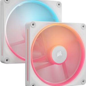 CORSAIR iCUE Link LX140-R RGB - Gehäuselüfter - Reverse-Lüfterblätter - 140 mm - weiß (Packung mit 2) (CO-9051056-WW)