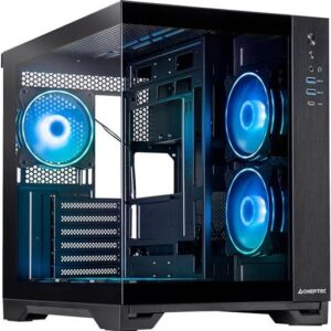 Chieftec Visio - Tower - ATX (gehärtetes Glas) - keine Spannungsversorgung (ATX) - Schwarz - USB/Audio (GM-30B-TG-OP)