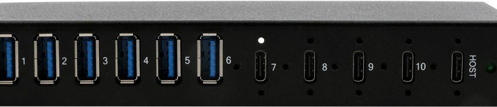 EXSYS GmbH 10-Port USB 3.2 Gen 2x1 Metall HUB, 4x USB-C + 6x USB-A (EX-12290HMS)