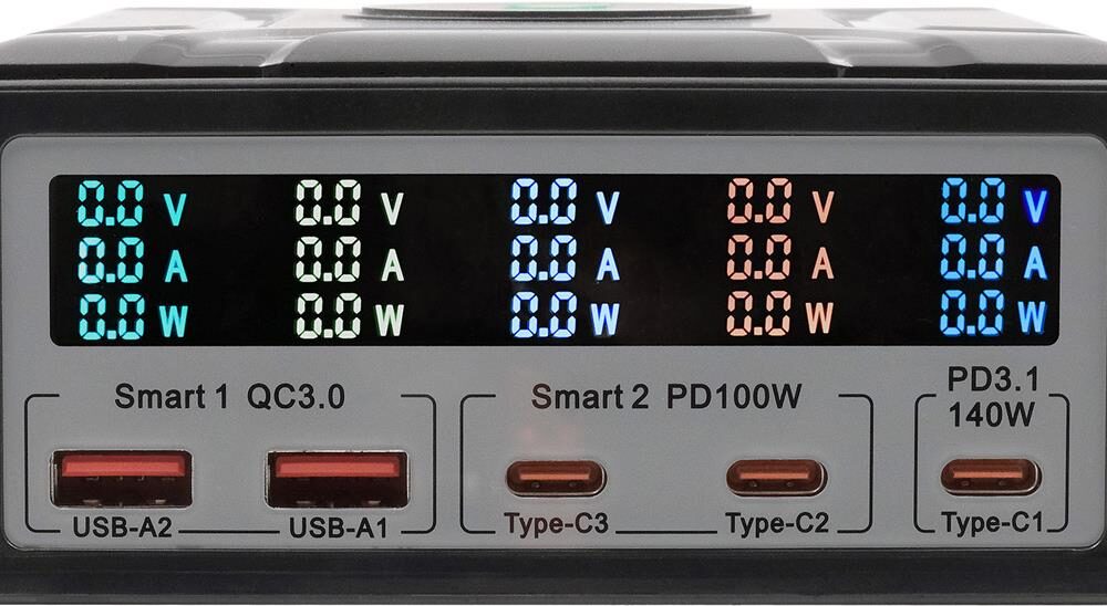 EXSYS GmbH Multiport High Power Ladestation 260W, schwarz (EX-1107)
