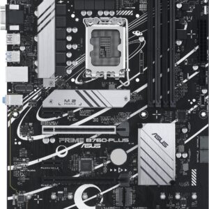 ASUS PRIME B760-PLUS - Motherboard - ATX - LGA1700-Sockel - B760 Chipsatz - USB 3,2 Gen 1, USB 3,2 Gen 2, USB4, USB-C 3,2 Gen 2x2, USB-C 3,2 Gen 1 - 2,5 Gigabit LAN - Onboard-Grafik (CPU erforderlich) - HD Audio (8-Kanal) (90MB1EF0-M1EAY0)