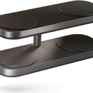 Zens Aluminium Series Quattro Wireless Charger Pro 4 mit Netzteil 65W § 4x 15W § Qi2 § schwarz § ZEQC01B/00 (ZEQC01B/00)