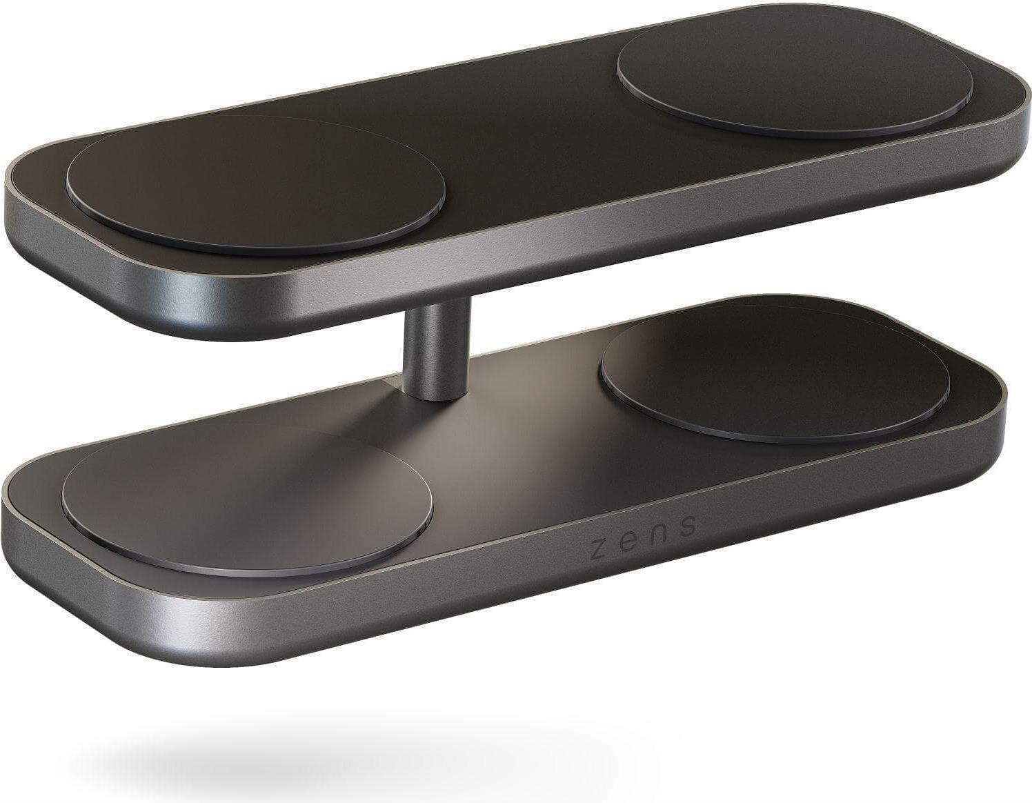 Zens Aluminium Series Quattro Wireless Charger Pro 4 mit Netzteil 65W § 4x 15W § Qi2 § schwarz § ZEQC01B/00 (ZEQC01B/00)