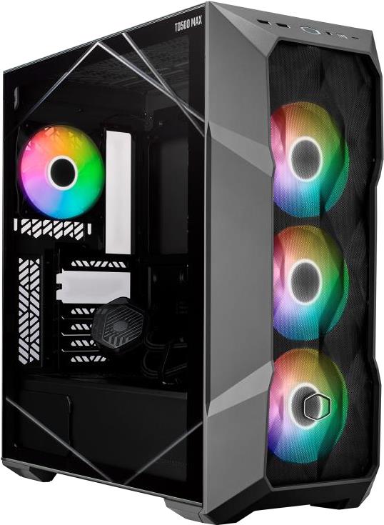 Cooler Master TD500 MAX - Mini-ITX - ATX - Seitenteil mit Fenster (gehärtetes Glas) 850 Watt (ATX12V 3,0) - Gun Metal - USB/Audio (TD500V2-MGNN85-SL0)