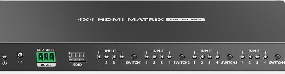 VALUE 4K HDMI Matrix Switch, 4 x 4, mit Fernbedienung (14.99.3593)