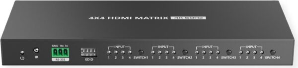 VALUE 4K HDMI Matrix Switch, 4 x 4, mit Fernbedienung (14.99.3593)