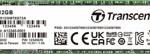 Transcend 512 GB Interne PCIe SSD TS512GMTE672A-VS1 (TS512GMTE672A-VS1)