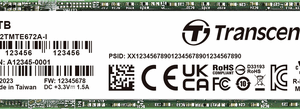Transcend 2 TB Interne PCIe SSD TS2TMTE672AI-VS1 (TS2TMTE672AI-VS1)