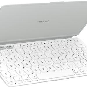 Logitech Keys-To-Go 2 for iPad - Tastatur - built-in cover - kabellos - Bluetooth LE - AZERTY - Französisch - Pale Gray (920-013007)
