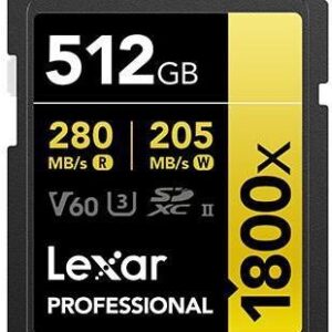 Lexar Professional 1800x 512 GB SDXC UHS-II Klasse 10 (LSD1800512G-BNNNG)
