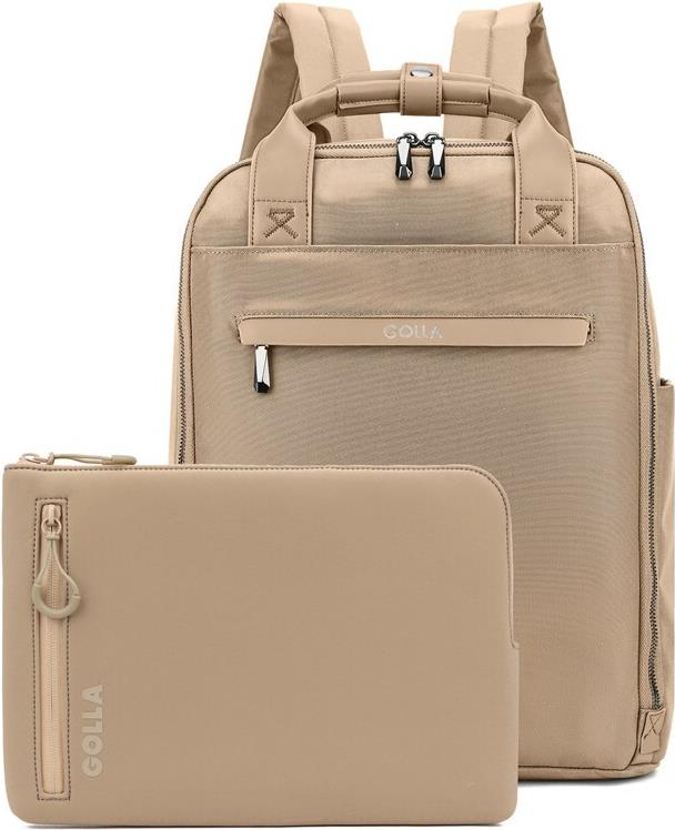 Golla Set aus Rucksack und Laptop-Sleeve 13 Zoll, Coffee (76468)