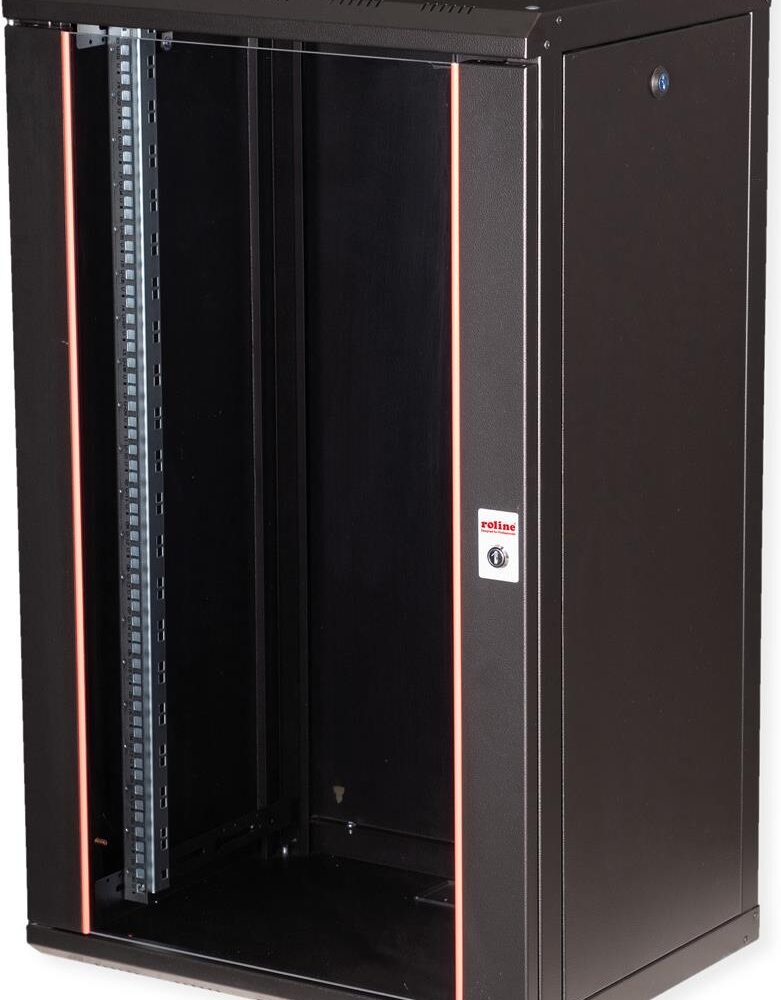 Roline Pro - Schrank Netzwerkschrank - 600 x 450 mm (B x T) - geeignet für Wandmontage - RAL 9005, Jet Black - 20U - 48.3 cm (19") (26.21.0178)