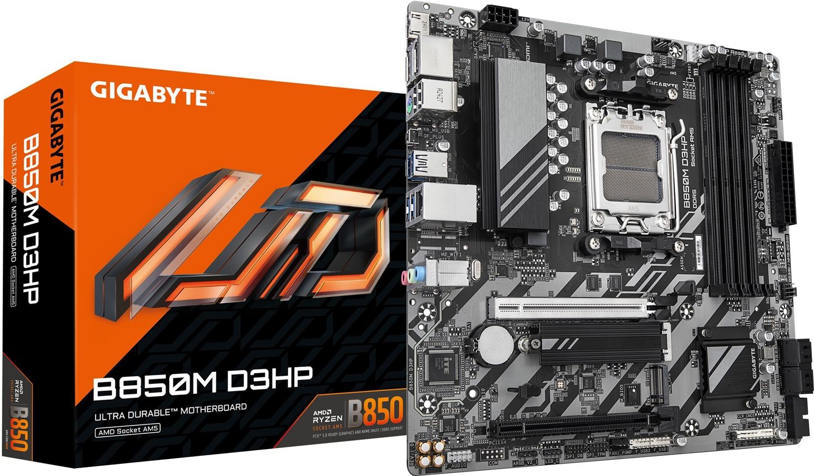 Gigabyte GIGA B850M D3HP AM5/DDR5/µATX - Mainboard - AMD Sockel AM5 (Ryzen Zen4) (B850M D3HP)