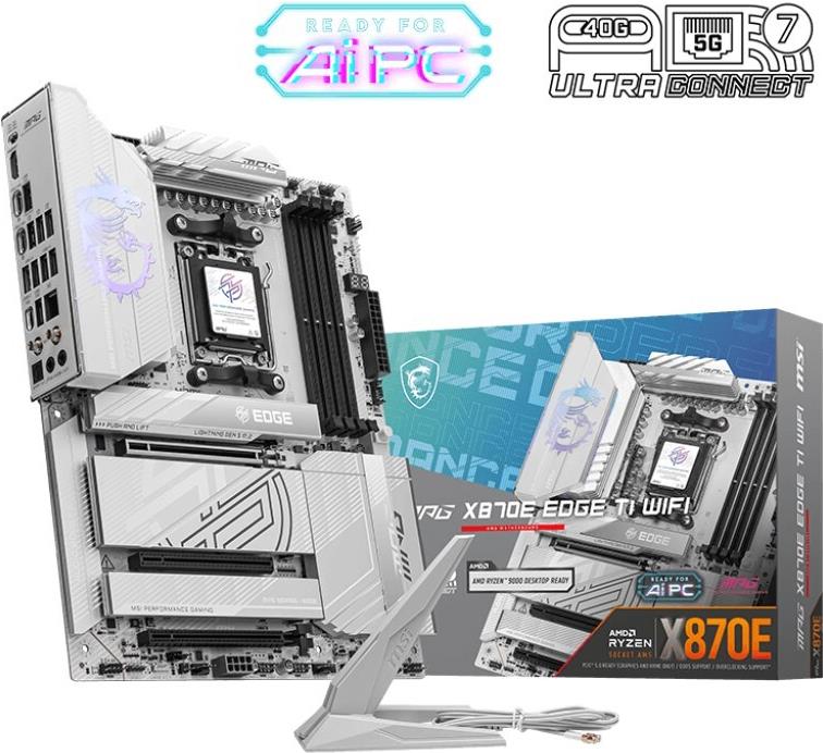 MSI MAG X870E EDGE TI Wifi X870 AM5 ATX DDR5 - AMD Sockel AM5 (Ryzen Zen4) - ATX (7E59-002R)