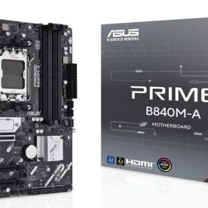 ASUS PRIME B840M-A-CSM - Motherboard - micro ATX - Socket AM5 - AMD B840 Chipsatz - USB-C 3,2 Gen 1, USB 3,2 Gen 1 - 2,5 Gigabit LAN - Onboard-Grafik (CPU erforderlich) - HD Audio (8-Kanal) - ASUS Corporate Stable Model (CSM) (90MB1J10-M0EAYC)